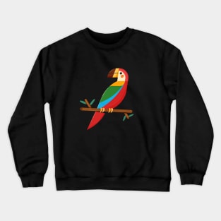 Geometric Minimal Parrot Crewneck Sweatshirt